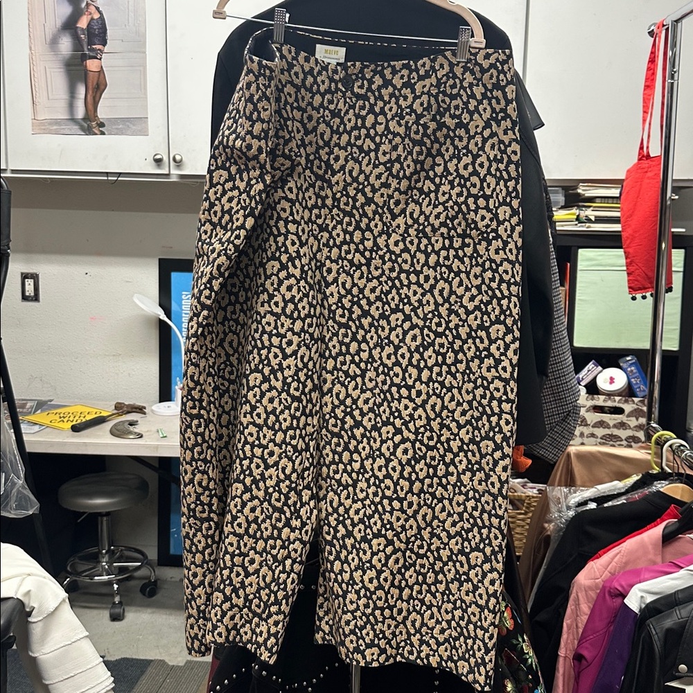 Maeve Leopard Brocade Pants Plus size